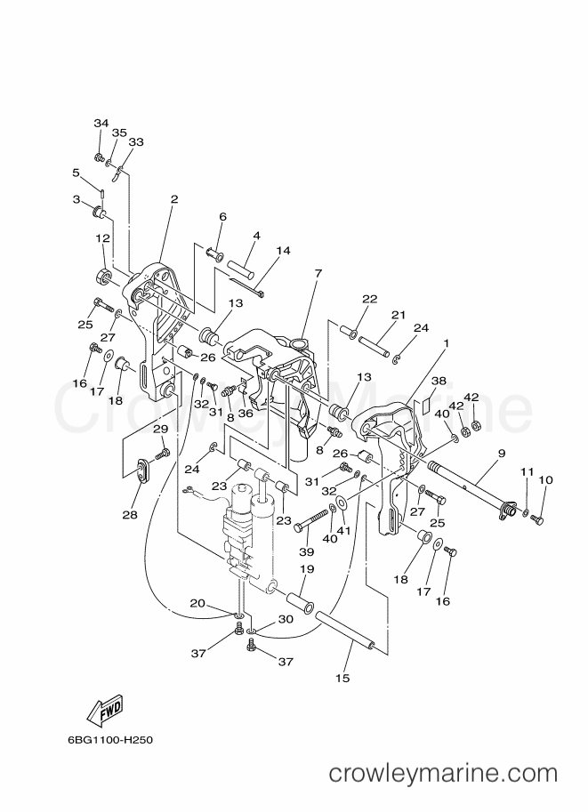 Yamaha Motors F40JEA-2012 (6BG4) [080] - BRACKET 1