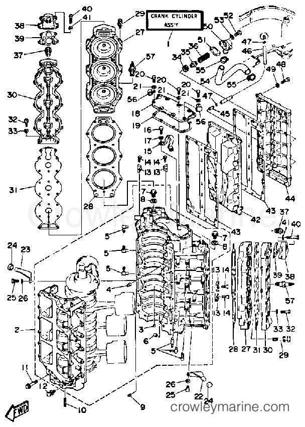 Yamaha Motors 150ETXH - CRANKCASE CYLINDER