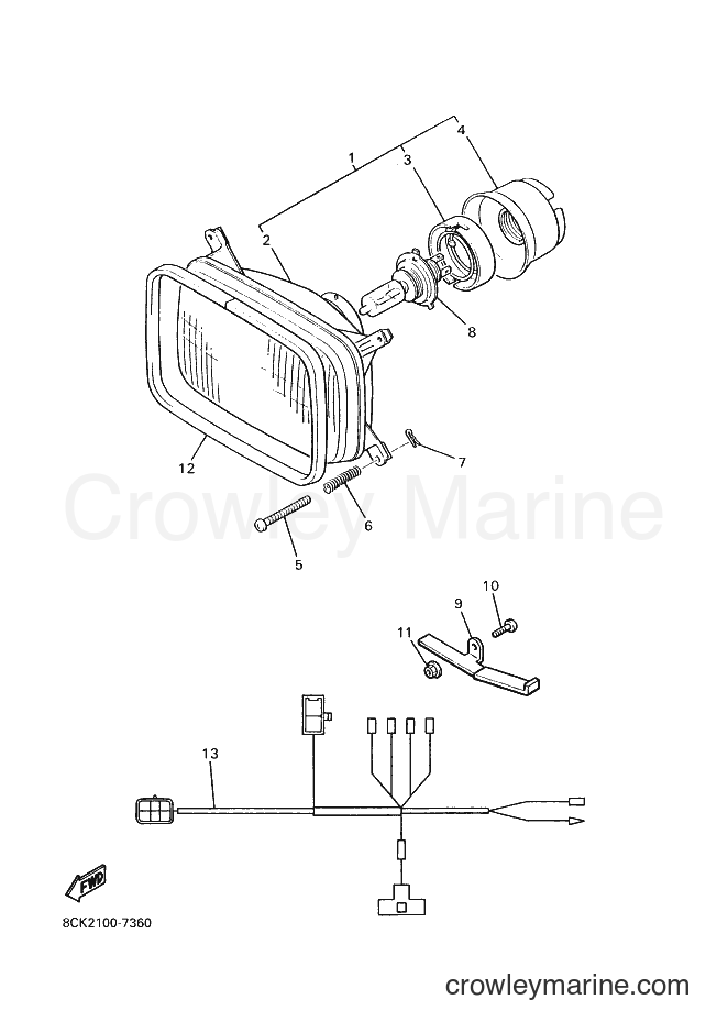 Yamaha Motors VT480TR (8CK2) [030] - HEADLIGHT