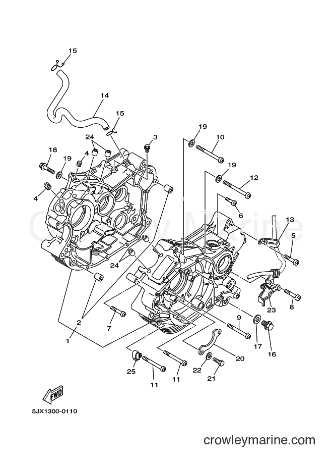 Yamaha Motors XVS125 (5JX6) [010] - CRANKCASE
