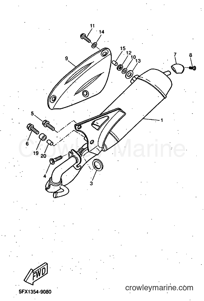 1999 Scooter CW50RS - CW50RS (5FX9) [999] - EXHAUST