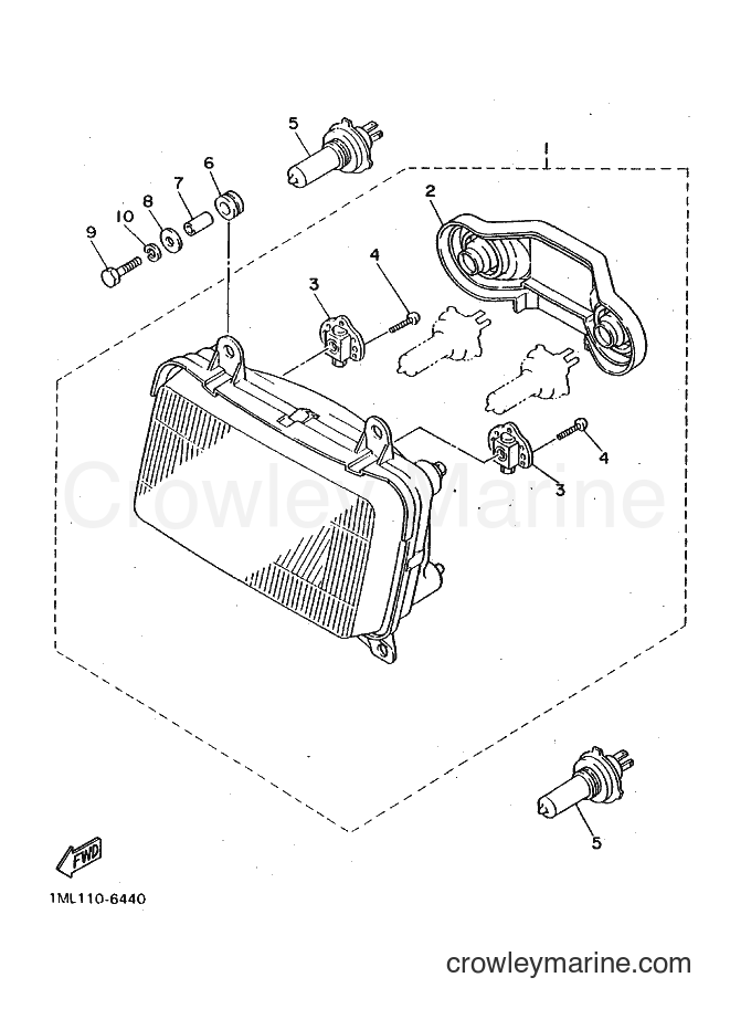 1988 Sport Bike FZ750 - FZ750 (2MF0) [010] - HEADLIGHT