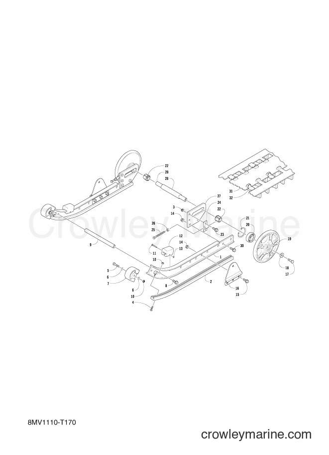 2018 Snowmobile SRX120 - SRX120 (8MV2) [010] - TRACK SUSPENSION 1