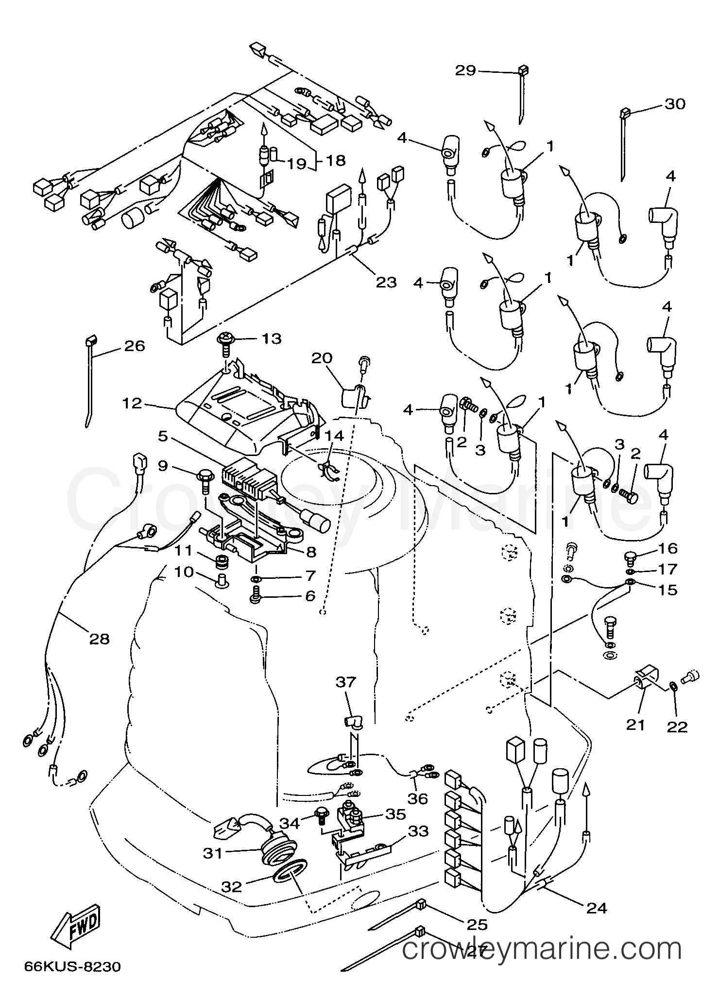 Yamaha Motors V225TLRW - ELECTRICAL 2