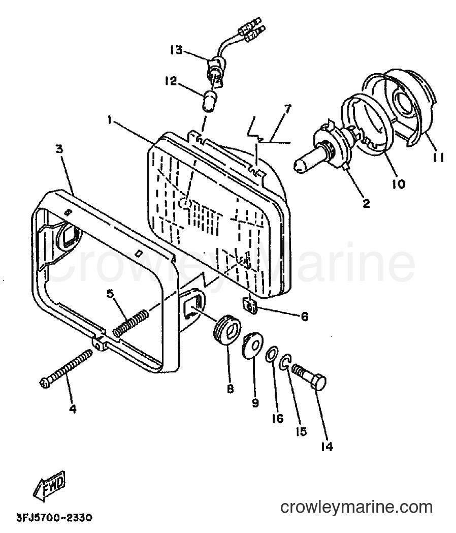 1992 Dirt Bike DT175 - DT175 (3FJ5) [010] - HEADLIGHT