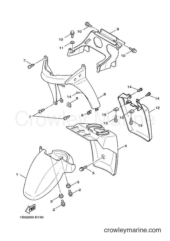 Yamaha Motors YW100 (1S54) [010] - FRONT FENDER