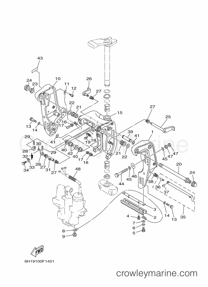 Yamaha Motors 90AETOL (6H1D) [280] - BRACKET 1