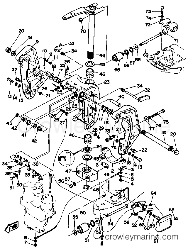 Yamaha Motors 225TLRP - BRACKET 1