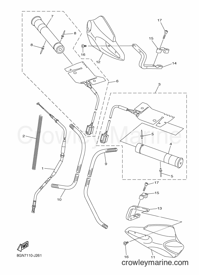 Yamaha Motors RPZ50S (8GNC) [010] - CONTROL CABLE