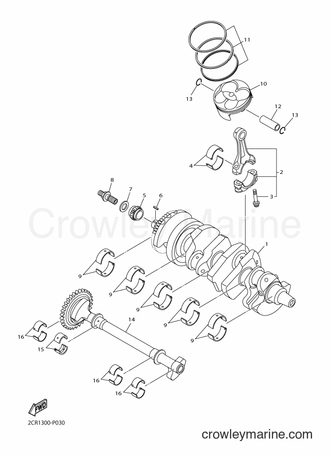 2015 Sport Bike YZF-R1M - YZF-R1M (2KS5) [010] - CRANKSHAFT & PISTON