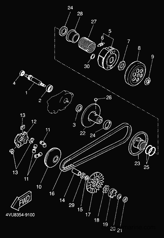 2000 Scooter CW50 - CW50 (5HG6) [010] - CLUTCH
