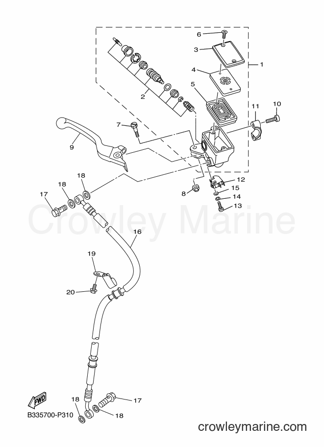 Yamaha Motors XVS950CU (B336) [010] - FRONT MASTER CYLINDER