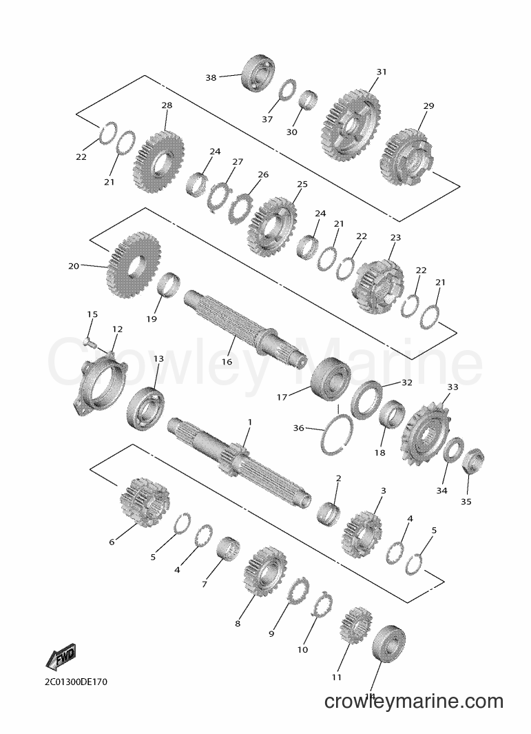 Yamaha Motors YZF600 (BN62) [010] - TRANSMISSION