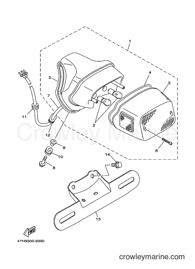 Yamaha Motors XV535 (4YHB) [070] - TAILLIGHT
