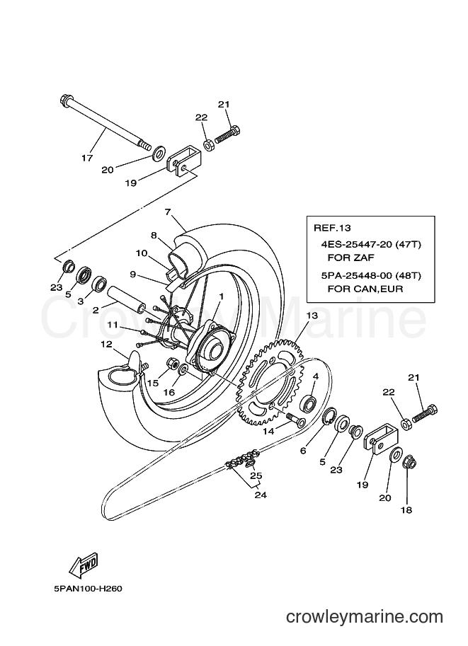 2009 Dirt Bike YZ85 - YZ85 (5PAN) [070] - REAR WHEEL