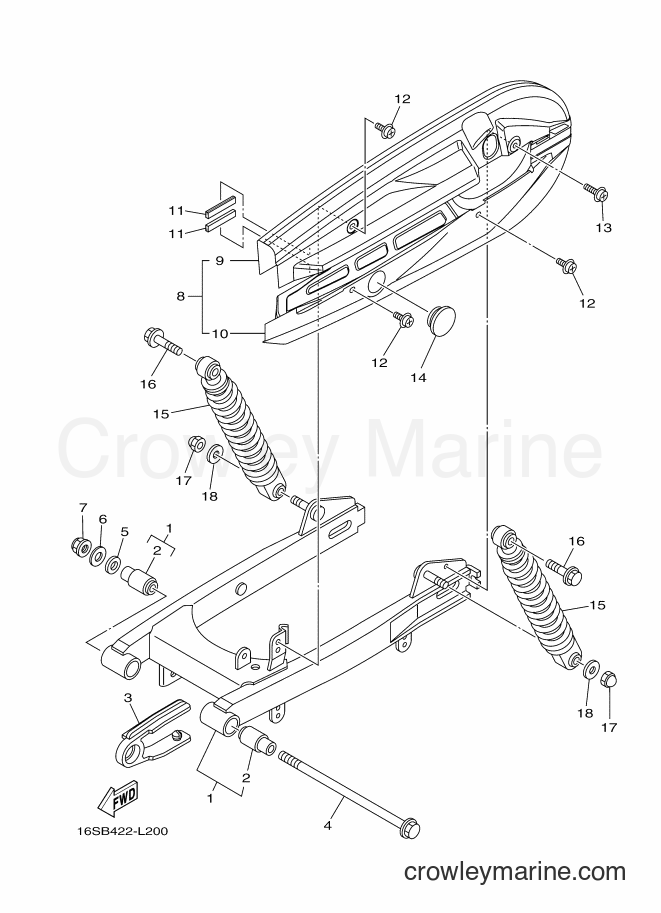 2012 Scooter T115LE - T115LE (16SC) [010] - REAR ARM & SUSPENSION