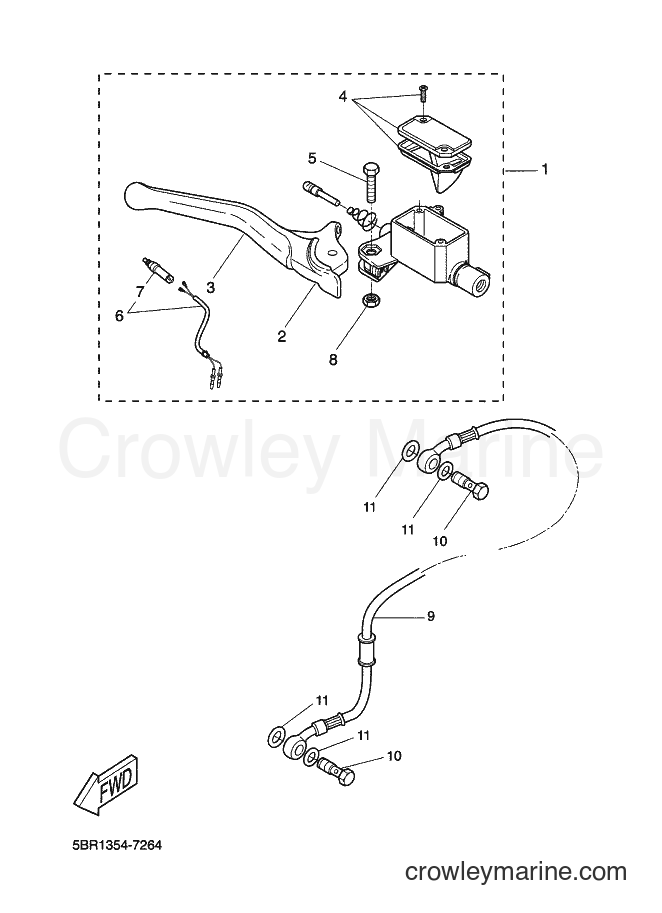 2002 Scooter YQ50 - YQ50 (5PU4) [020] - FRONT MASTER CYLINDER