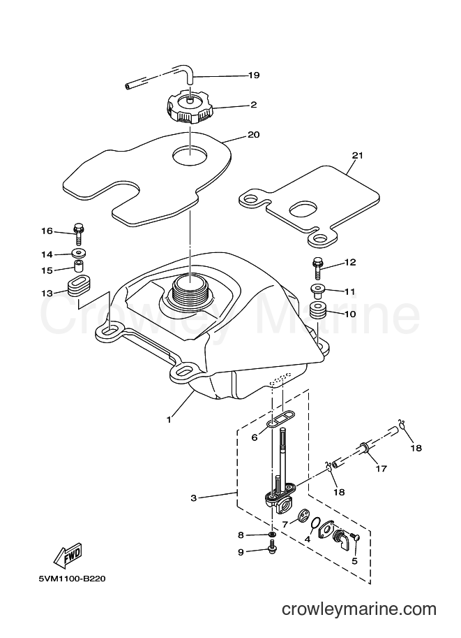 2004 ATV YFS200 - YFS200 (5VM4) [010] - FUEL TANK