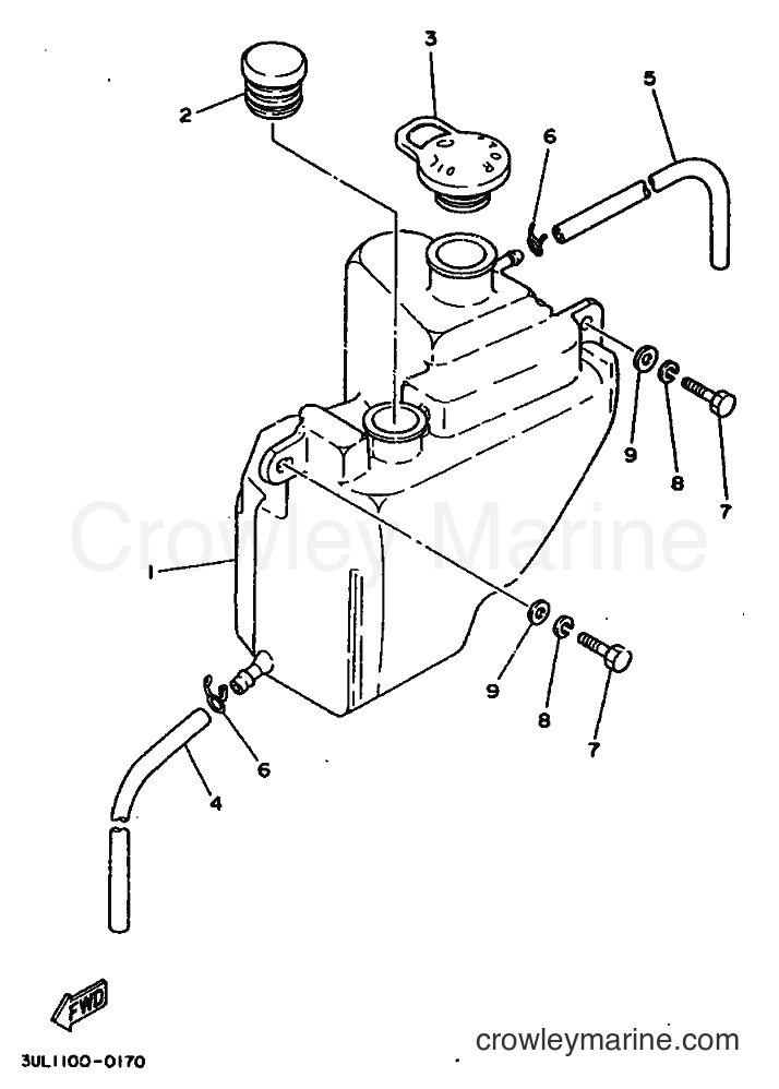 1996 Dirt Bike RT100 - RT100 (3UL7) [030] - OIL TANK