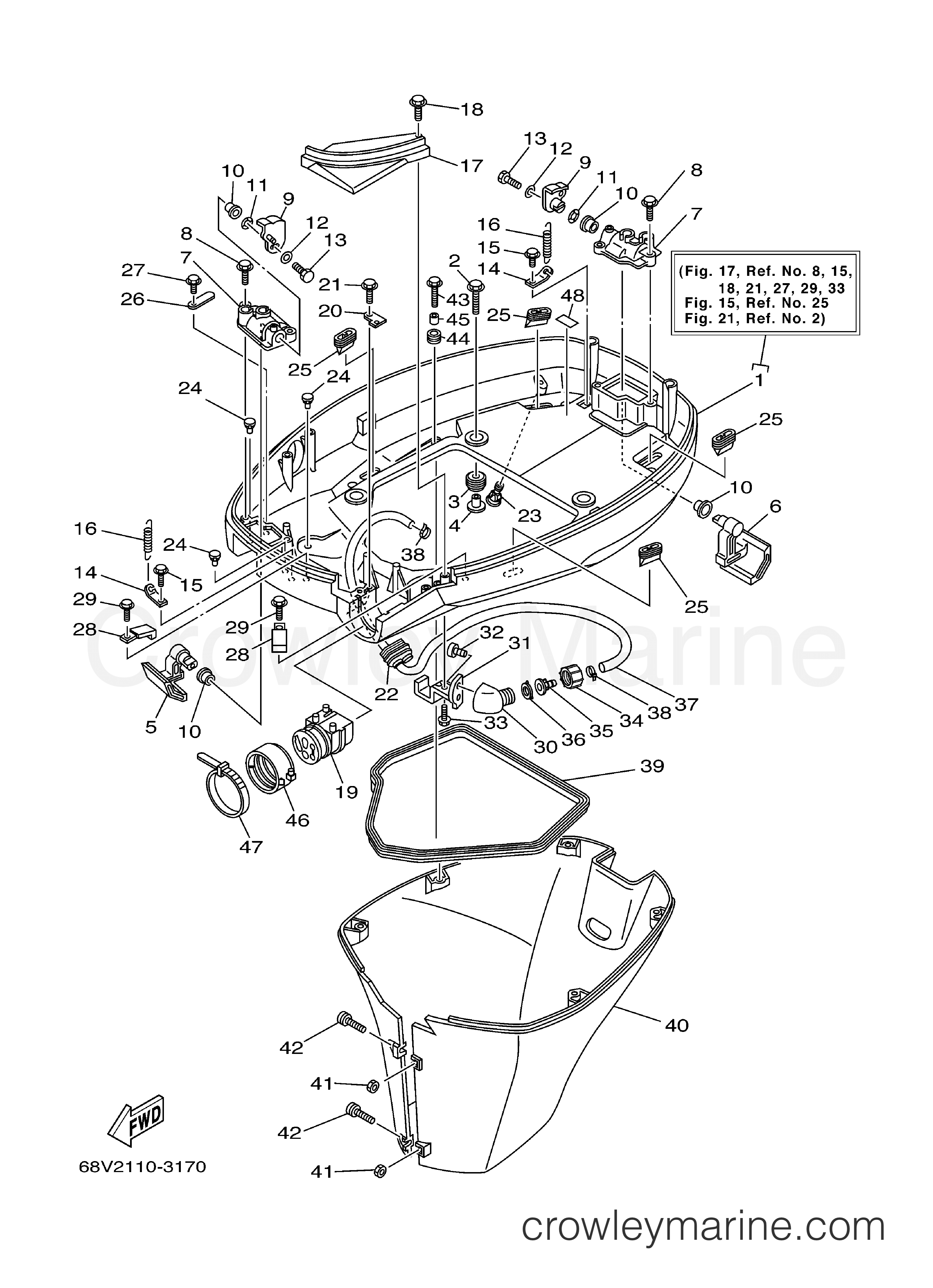 Yamaha Motors LF115TXRB - BOTTOM COWLING