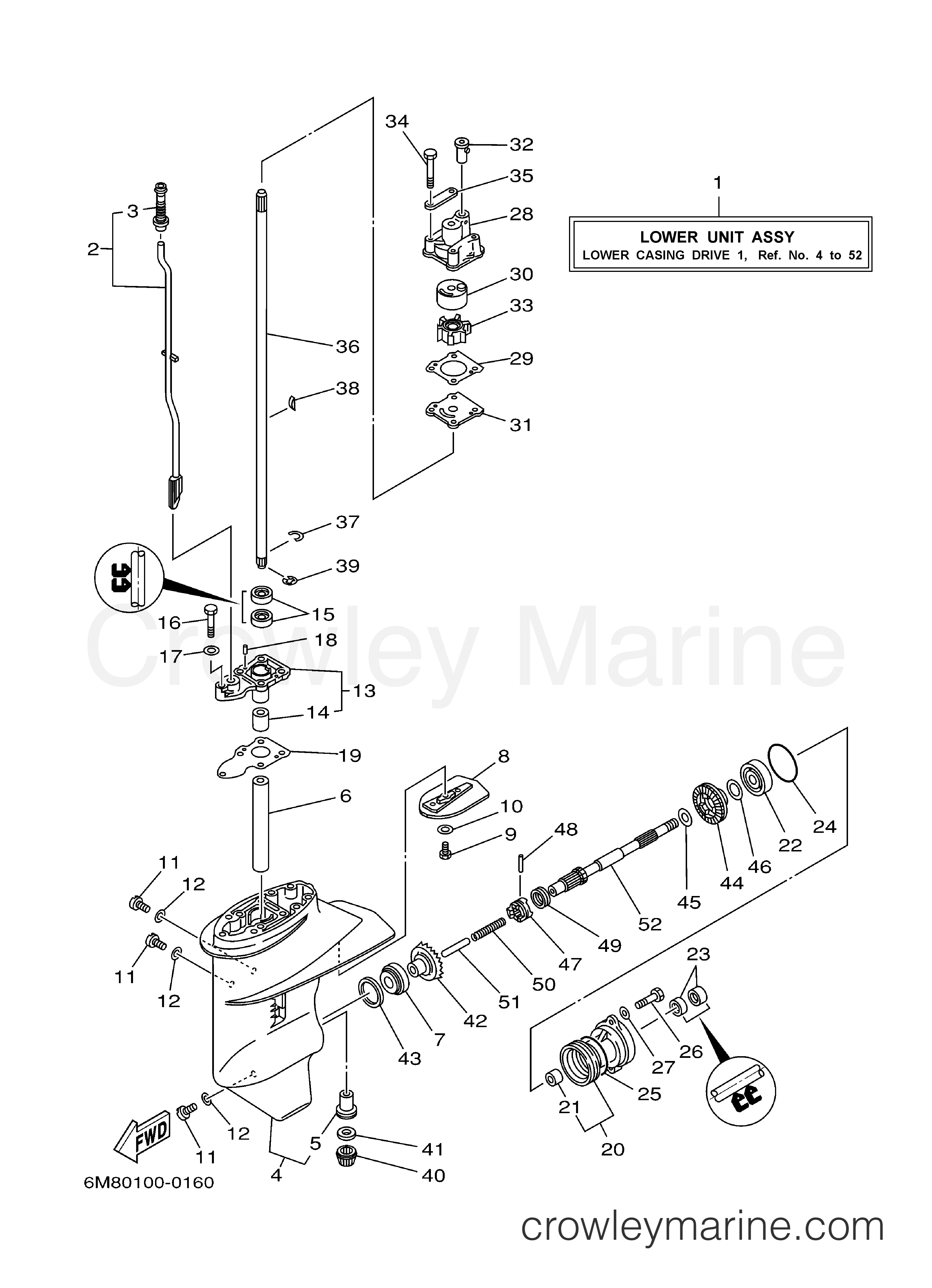 Yamaha Motors 8MSH - LOWER CASING DRIVE 1