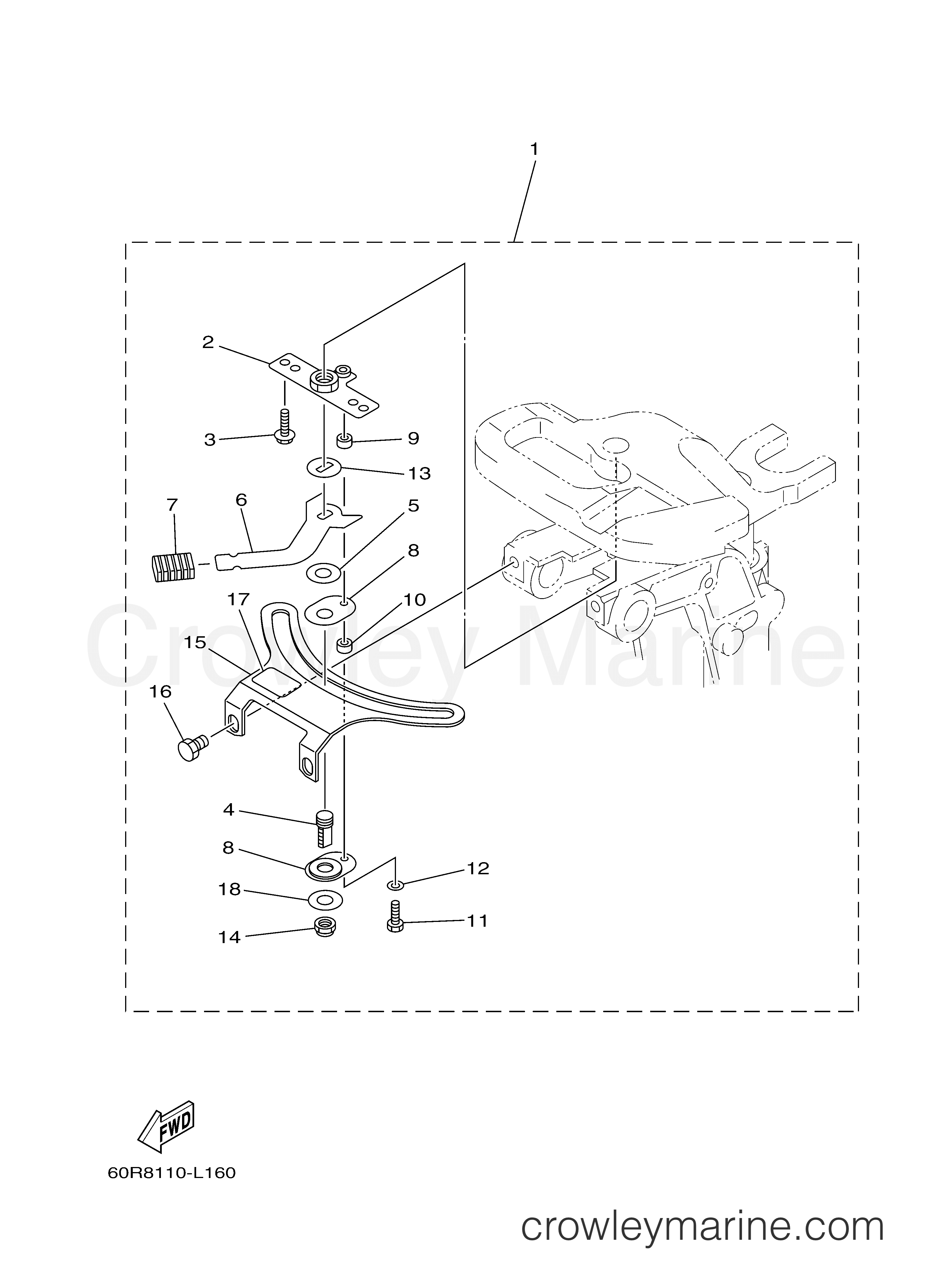 Yamaha Motors F8SMHA - STEERING FRICTION