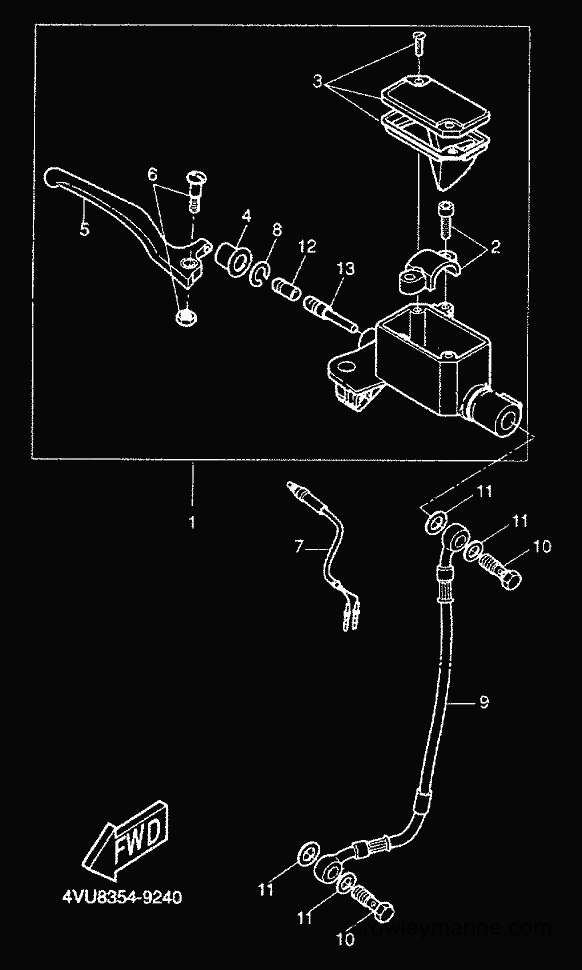 2000 Scooter CW50 - CW50 (5HG4) [010] - FRONT MASTER CYLINDER