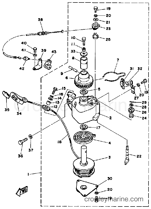 Yamaha Motors F9.9SG - MANUAL STARTER