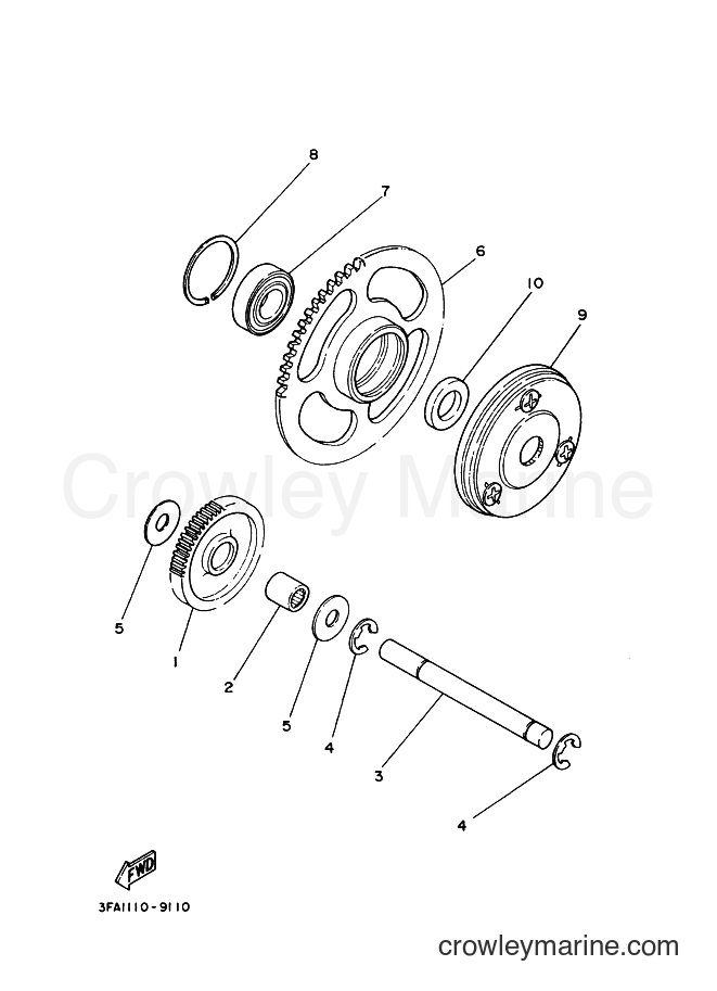 Yamaha Motors YFA-1 (3FAR) [020] - STARTER CLUTCH