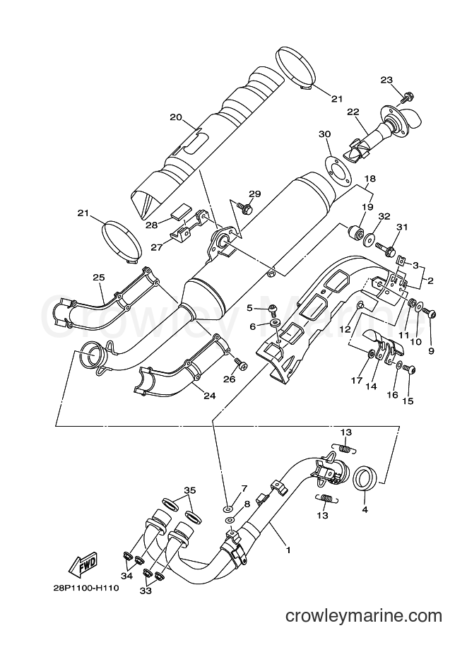 2011 ATV YFM700FWAD - YFM700FWAD (1DT9) [010] - EXHAUST