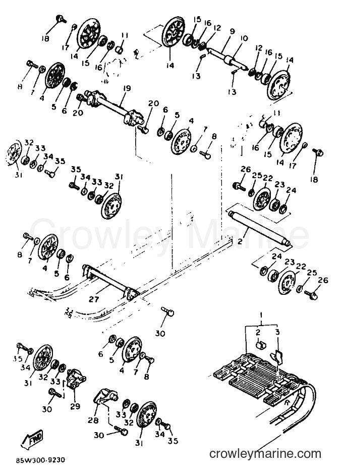 1991 Snowmobile ET400TR - ET400TR (85W3) [010] - TRACK SUSPENSION 1