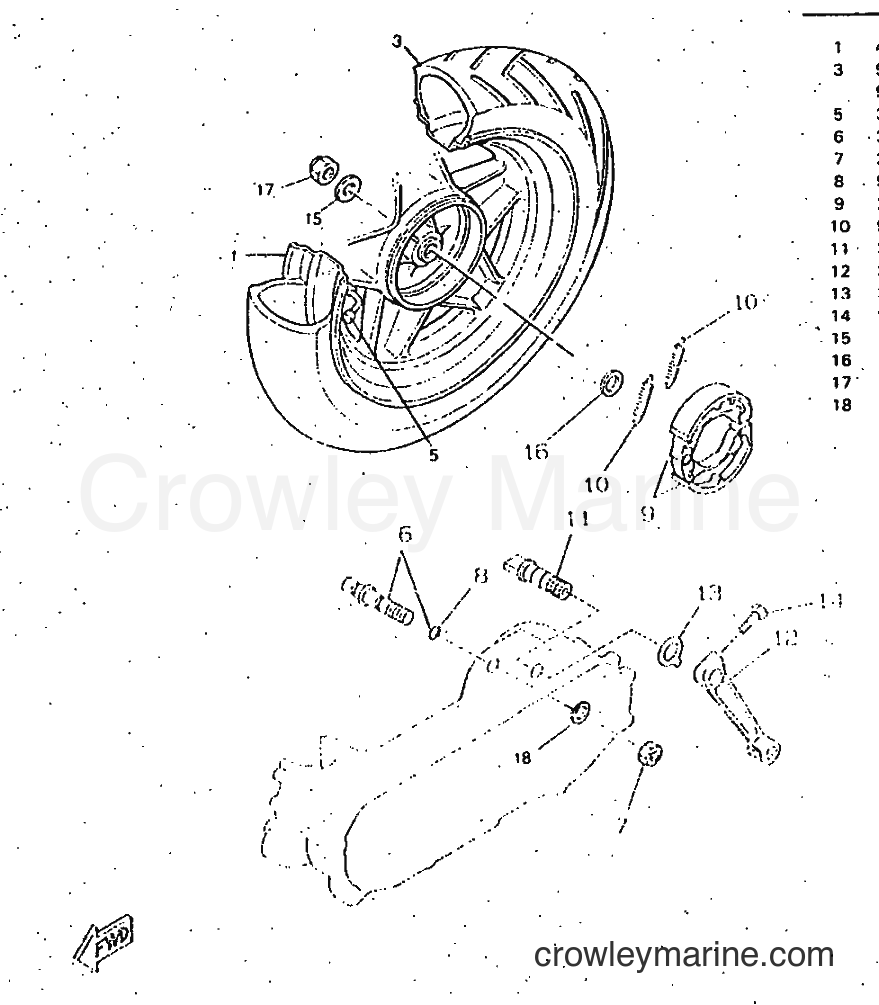 1997 Scooter CW50RSP - CW50RSP (4WL3) [999] - REAR WHEEL