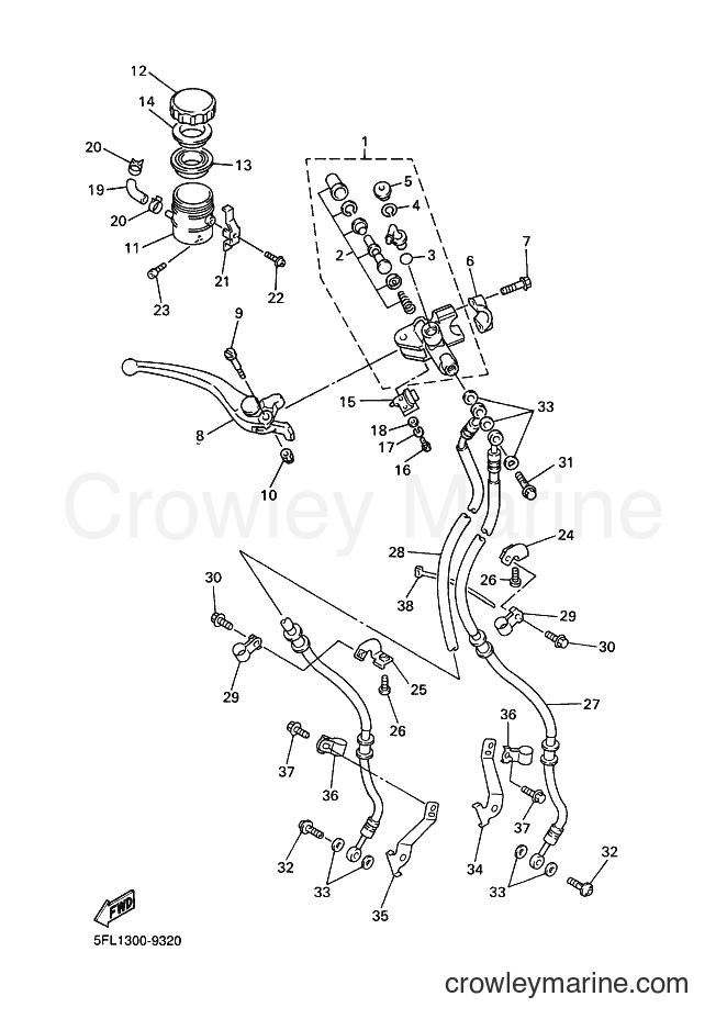 1999 Sport Bike YZF-R7 - YZF-R7 (5FL1) [010] - FRONT MASTER CYLINDER