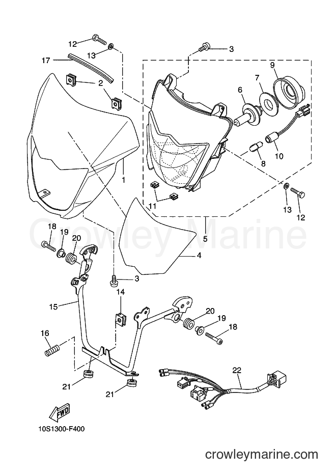 2007 Dirt Bike XT660X - XT660X (10S1) [020] - HEADLIGHT