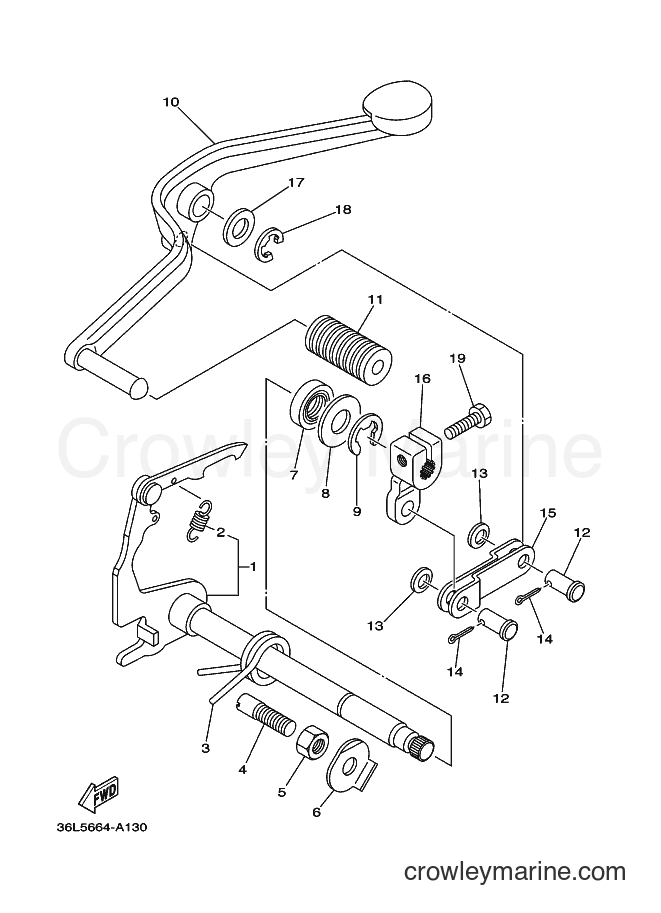 Yamaha Motors RX100T (36L6) [010] - SHIFT SHAFT