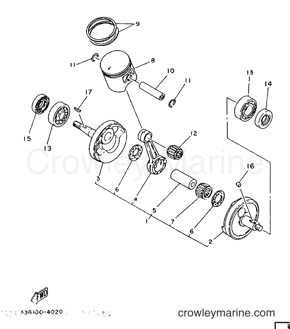 1986 Dirt Bike IT200S - IT200S (1VH) [999] - CRANKSHAFT & PISTON