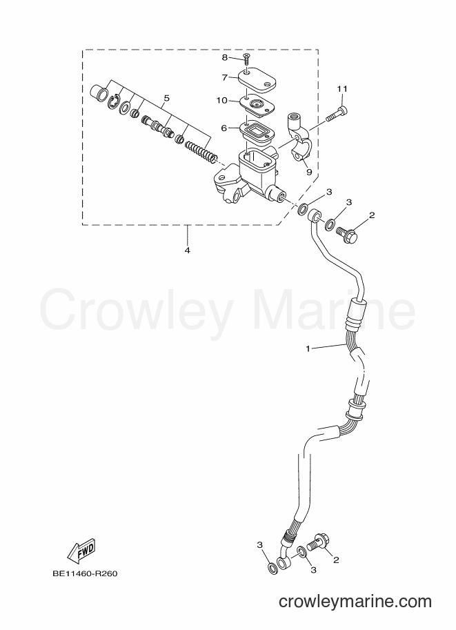 Yamaha Motors AL125FC (BE11) [010] - FRONT MASTER CYLINDER
