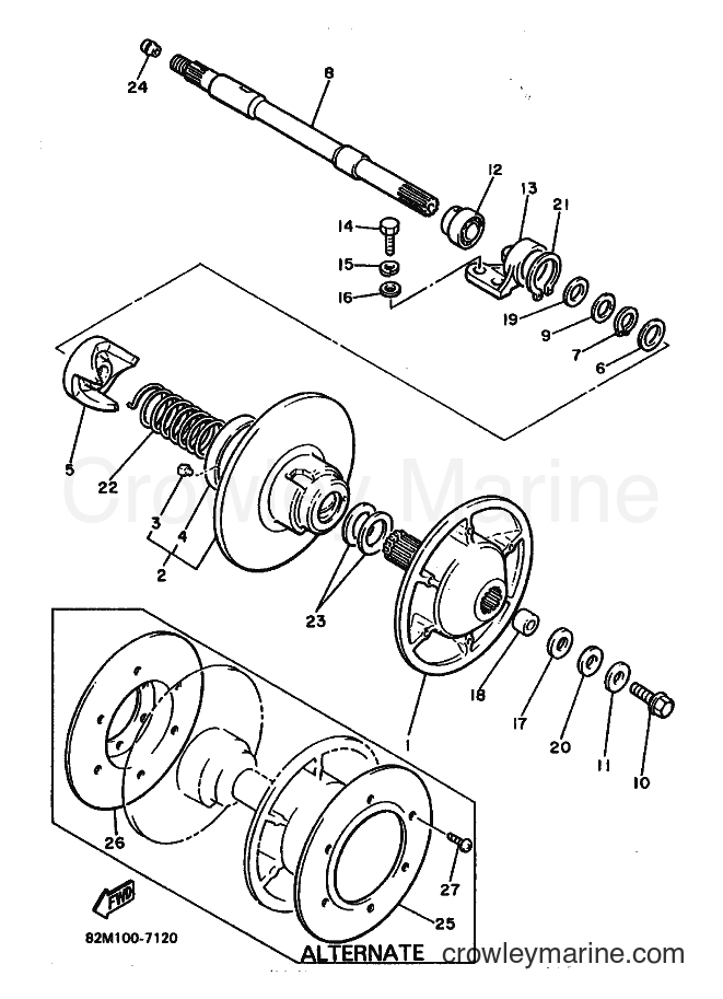 1989 Snowmobile EX570EN - EX570EN (86N1) [010] - SECONDARY SHEAVE