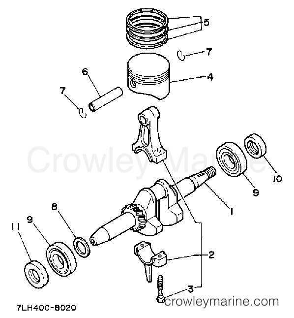 Yamaha Motors EF1600 - CRANKSHAFT - PISTON
