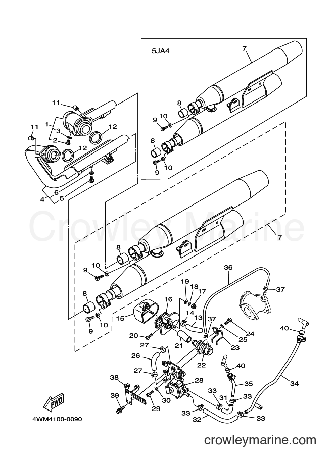 2000 Cruiser XV1600A - XV1600A (4WM6) [010] - EXHAUST