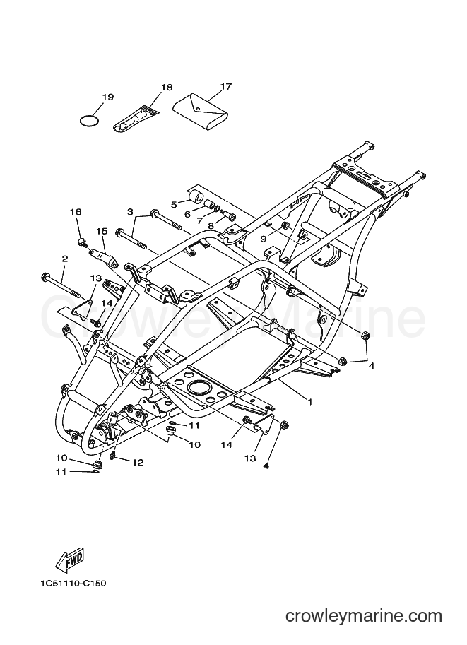 2011 ATV YFM125A - YFM125A (1C5W) [010] - FRAME