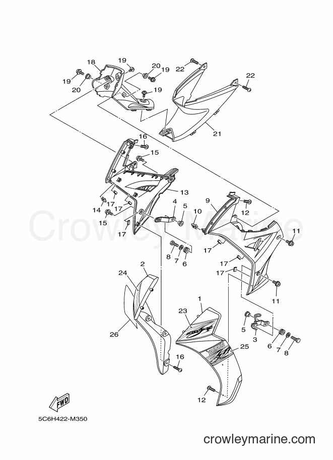 2013 Scooter T110LE - T110LE (5C6J) [010] - LEG SHIELD