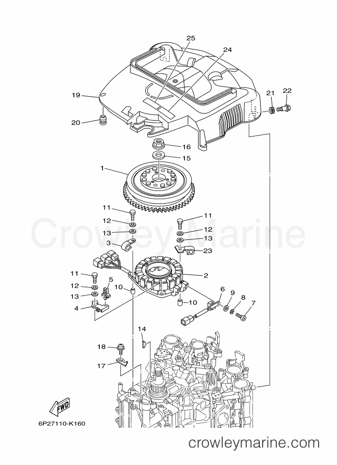 Yamaha Motors F225XA-2012 (6AS6) [060] - GENERATOR