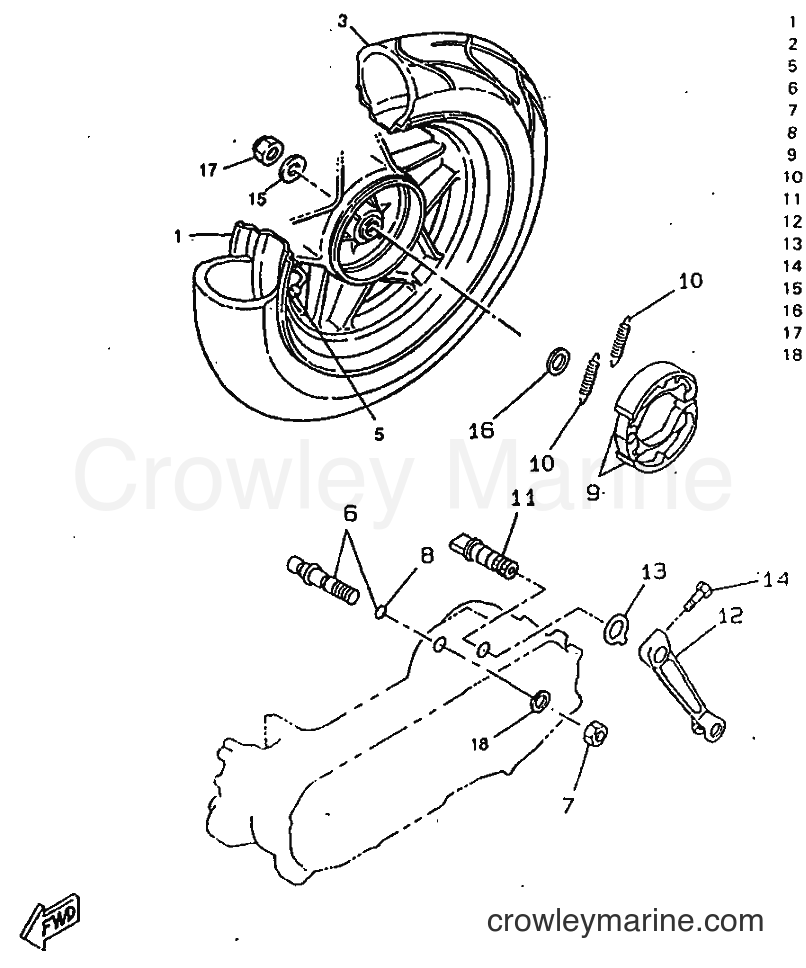 1998 Scooter CW50RS - CW50RS (4TDN) [999] - REAR WHEEL