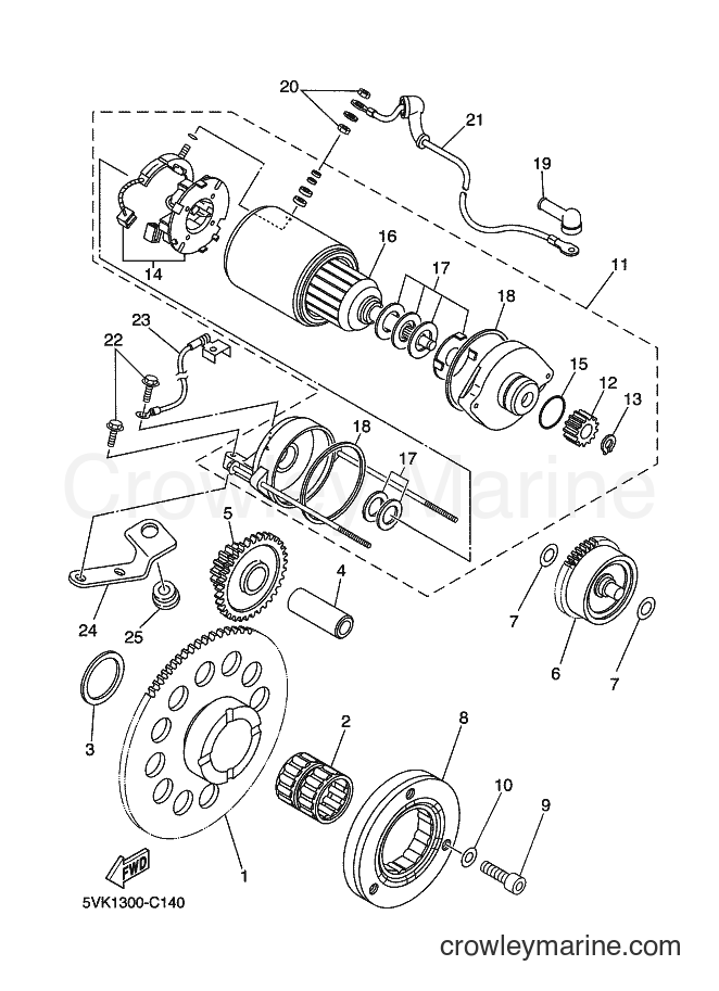 2006 Dirt Bike XT660R - XT660R (5VK6) [040] - STARTER CLUTCH