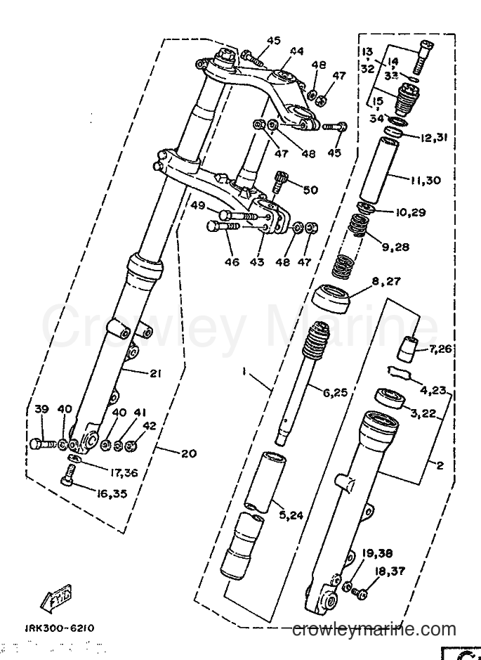 1987 Street Bike TZ250 - TZ250 (2KM) [999] - FRONT FORK