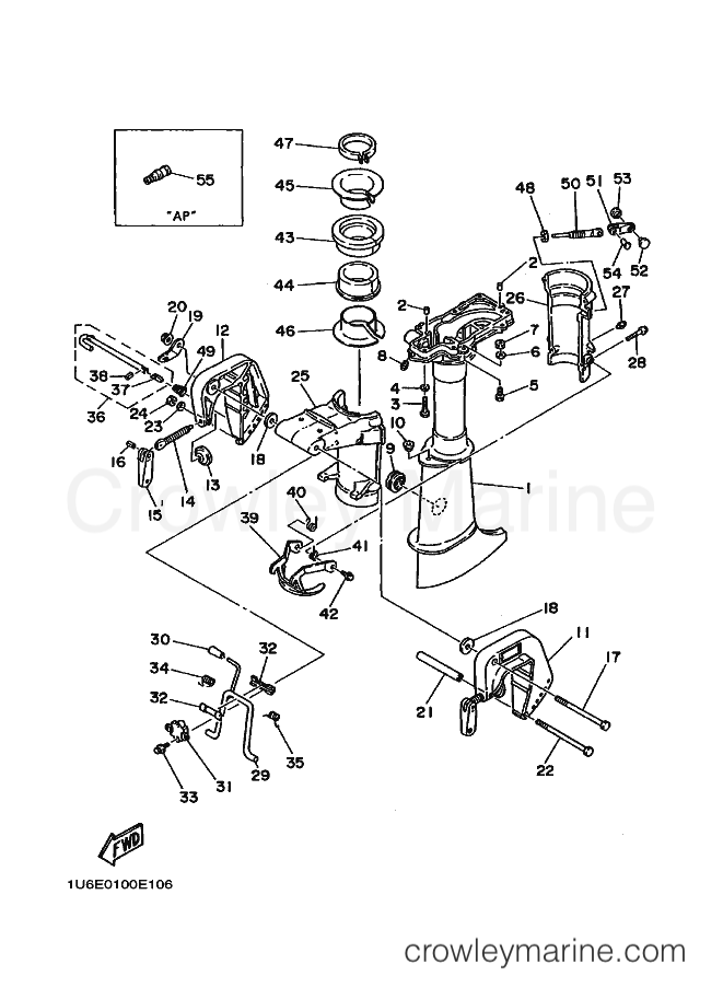 Yamaha Motors 4AC (6E0) [030] - UPPER CASING & BRACKET