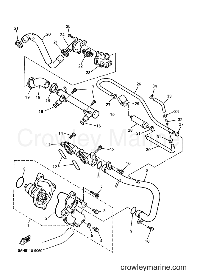 Yamaha Motors YZF600R (4TV9) [050] - WATER PUMP