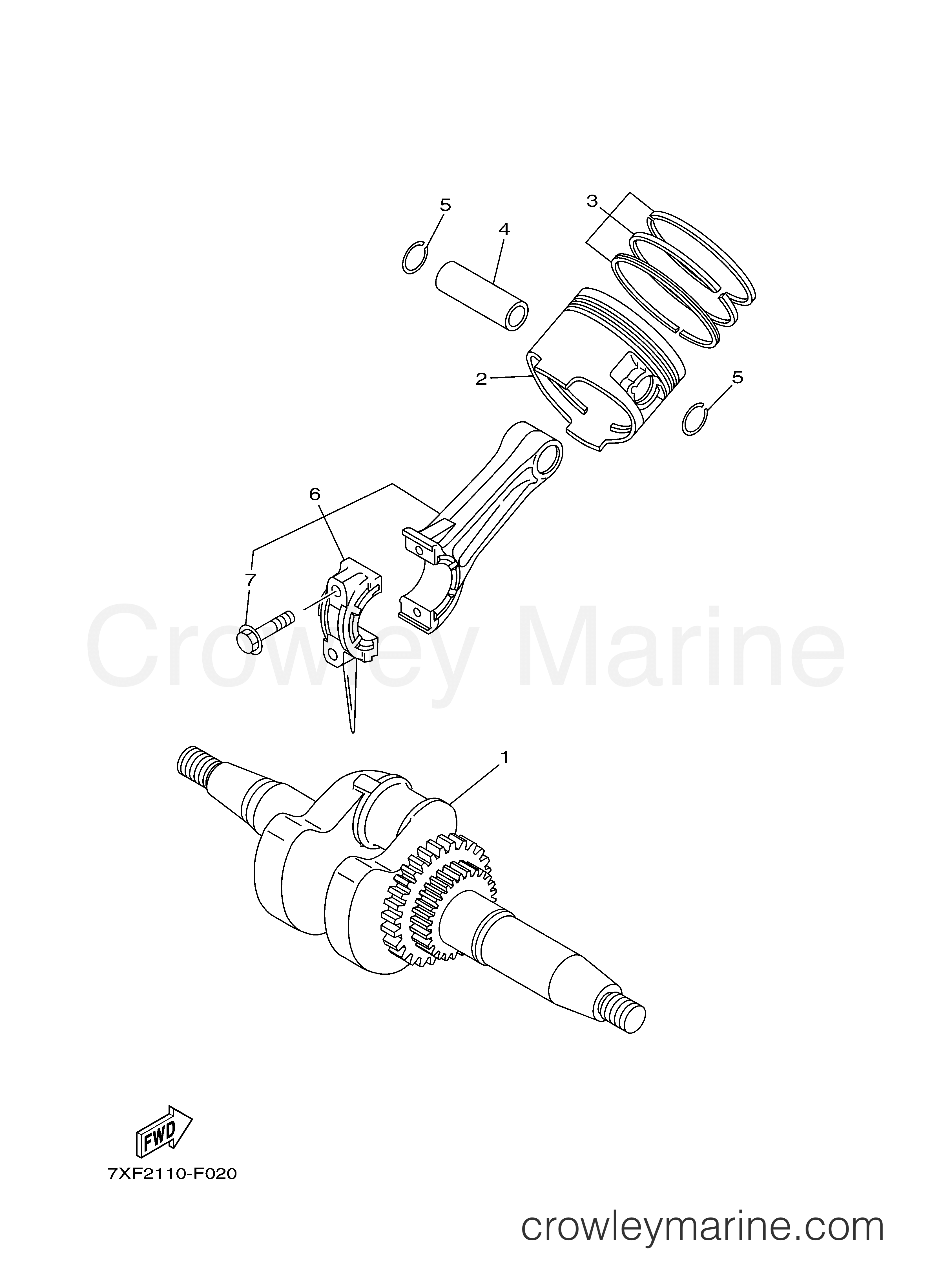 Yamaha Motors EF4500ISE - CRANKSHAFT PISTON