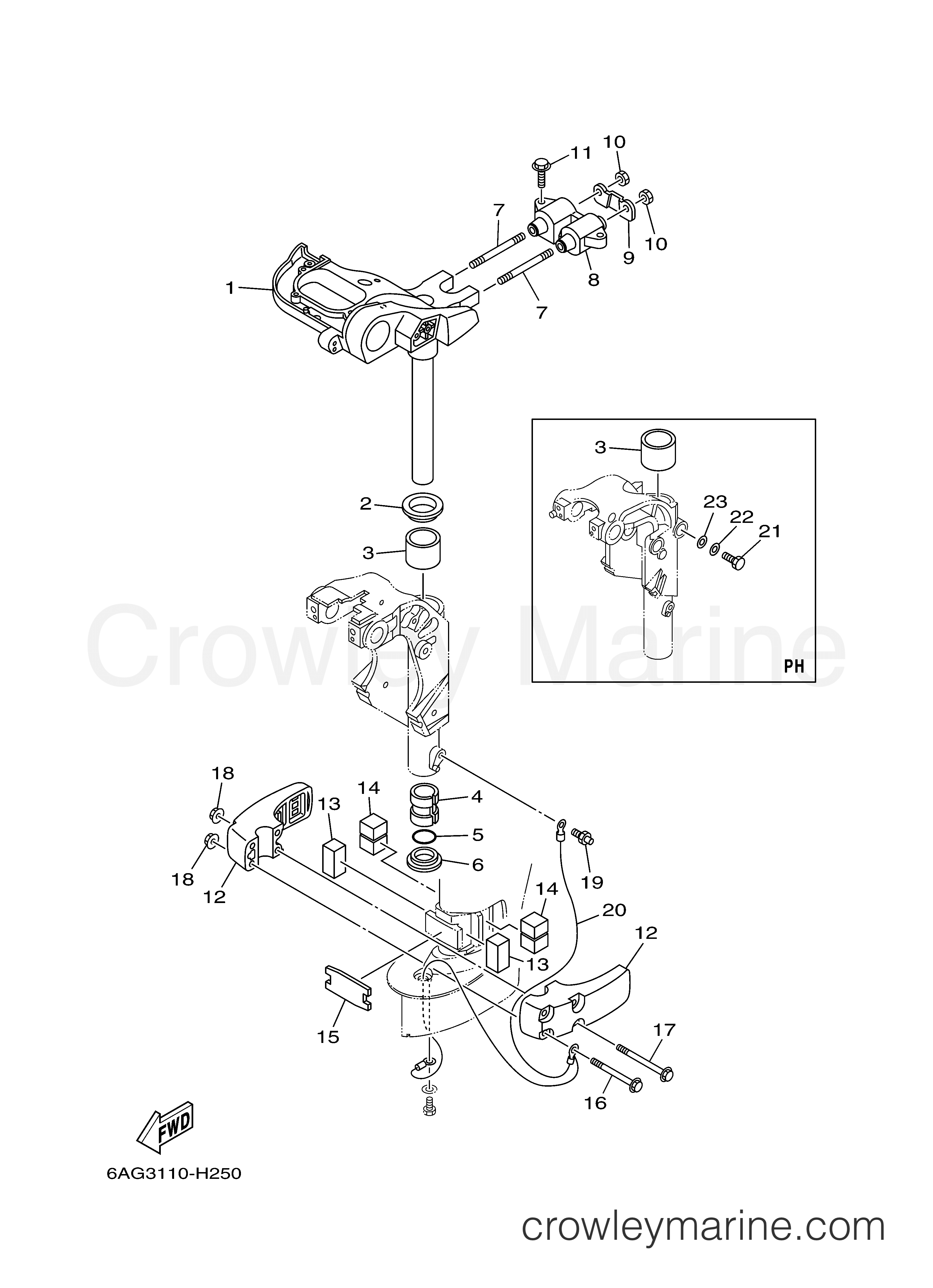 Yamaha Motors F15CMSH - BRACKET 3